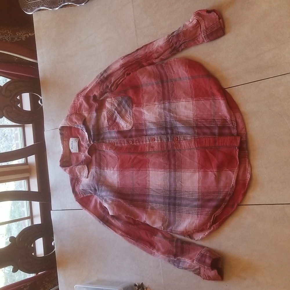 Plaid button shirt